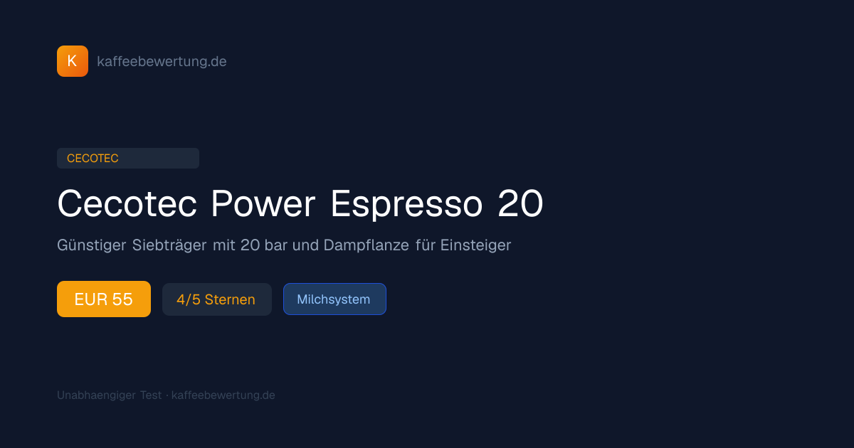 Cecotec Power Espresso 20 Test 2026 - Erfahrungen, Preis & Bewertung 4/ ...